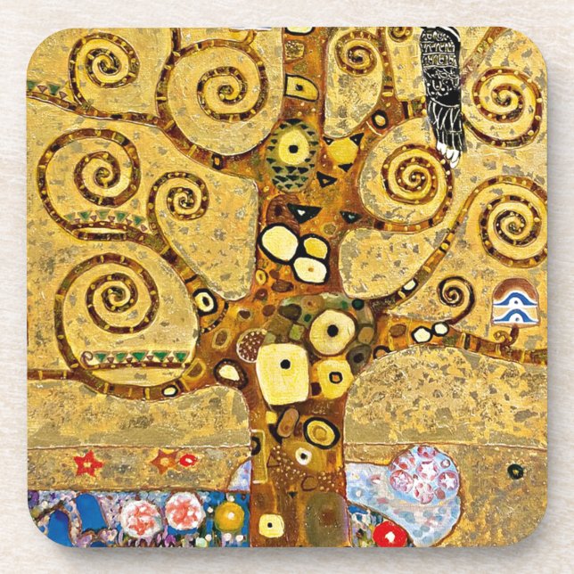 Porta-copo "A árvore da vida", Gustav Klimt (Frente)