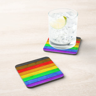 Porta-copo A bandeira orgulho gay artística inclusiva de Sli