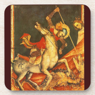 Porta-copo A batalha de George santo com o Dragão