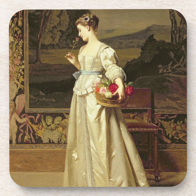 Porta-copo A cesta do rosa (óleo no painel) (Frente)