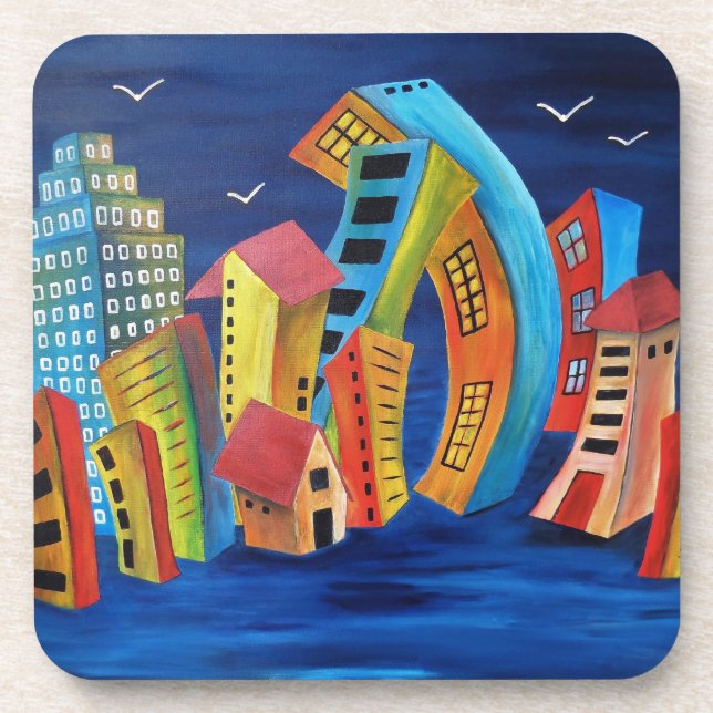 Porta-copo A cidade flutuante (Frente)