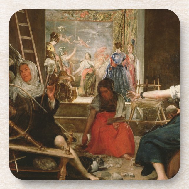 Porta-copo A fábula do Arachne, ou os giradores, c.1657 (óleo (Frente)