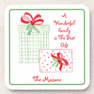 Porta-copo A Família de Feriados de Aquarela é a melhor pesso