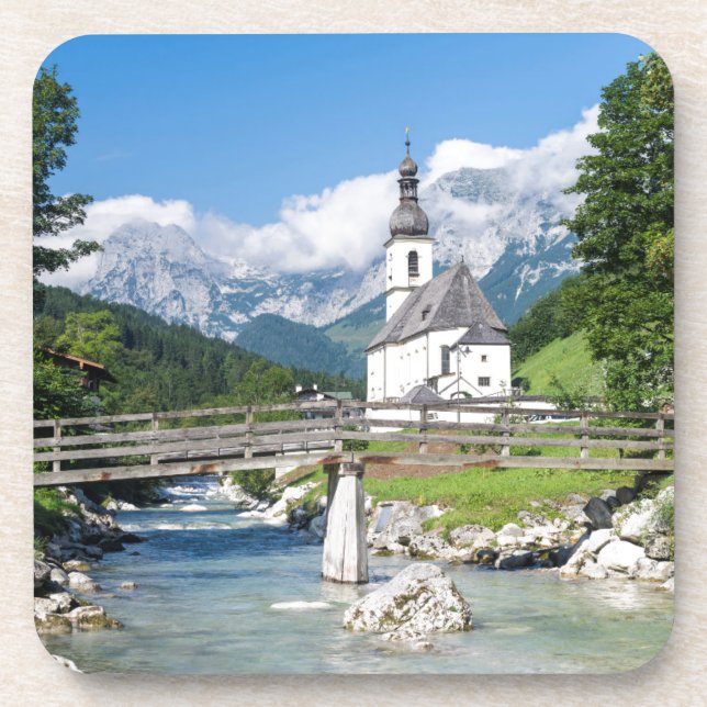Porta-copo A igreja paroquial de Ramsau (Frente)