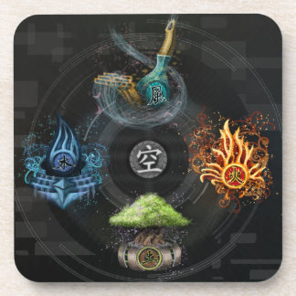 Porta-copo A ilustração da arte do kanji dos elementos de