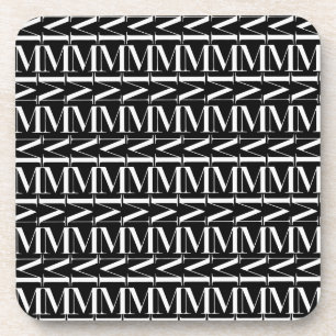 Porta-copo A letra inicial M do monograma, escolhe a cor do