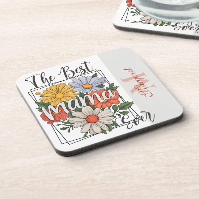 Porta-copo A Melhor Impressão Floral De Mamãe (Left Side)