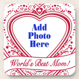 Porta-copo A melhor mãe do mundo! Foto de Corações Vermelhos