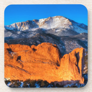 Porta-copo A montanha de América no nascer do sol