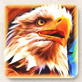 Porta-copo A pintura de uma face das águias espantosas. Compr