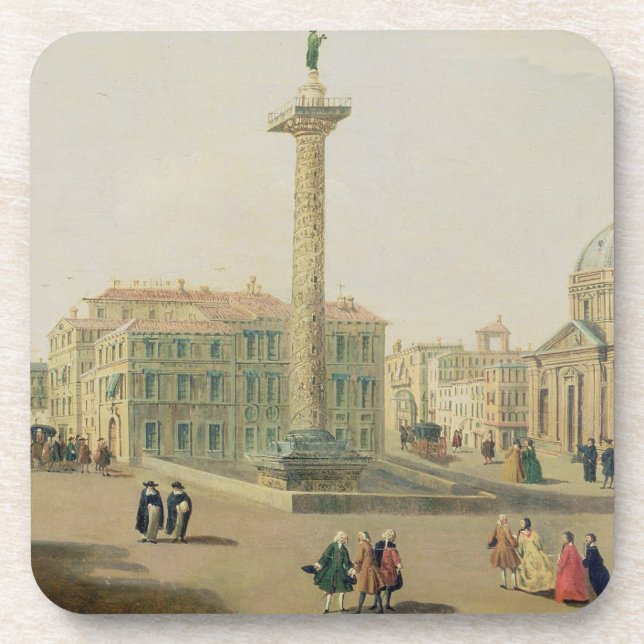 Porta-copo A praça Colonna, Roma (Frente)