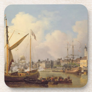 Porta-copo A Tamisa e a torre de Londres suposta em t