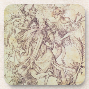 Porta-copo A tentação de St Anthony (gravura)