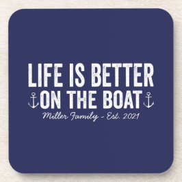 Porta-copo A vida é melhor no barco | Coaster de bebidas de M