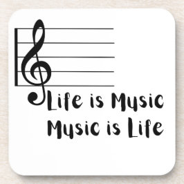 Porta-copo A vida é música, música é vida