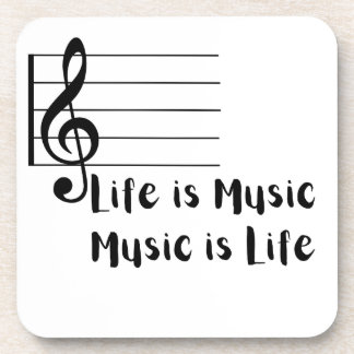 Porta-copo A vida é música, música é vida