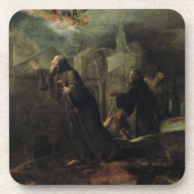 Porta-copo A visão de St Francis de Paola (Frente)