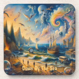 Porta-copo Abaixo pelo Mar: Uma paisagem do Sonho Costeiro Su