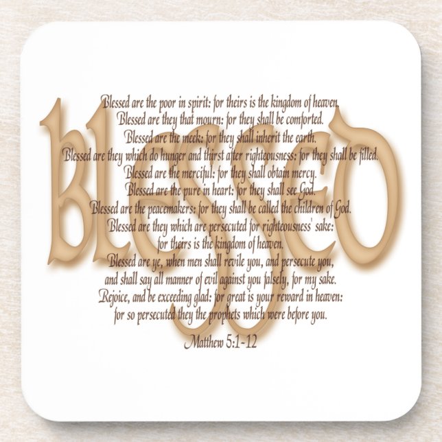 Porta-copo Abençoado - Beatitudes (Frente)