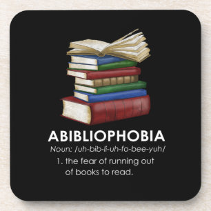Porta-copo Abibliofobia Engraçada Leitura de Livro Caderno
