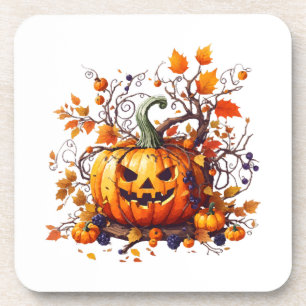 Porta-copo abóbora engraçada de outono do Halloween