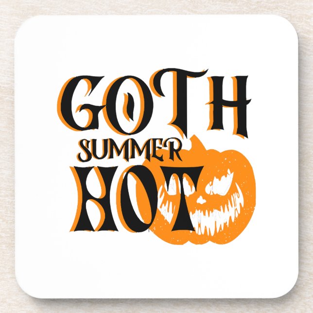 Porta-copo Abóbora Sorridente de Verão-Horror Gótico Quente (Frente)