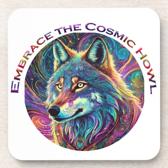 Porta-copo Abrace o Lobo de Howl Cósmico (Frente)