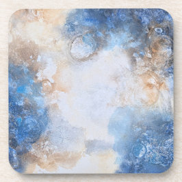 Porta-copo Abstract Blue & Sand Textured Clouds