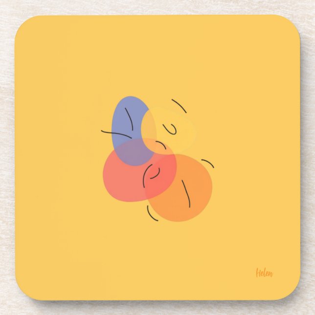 Porta-copo Abstract Shape Coaster (Frente)