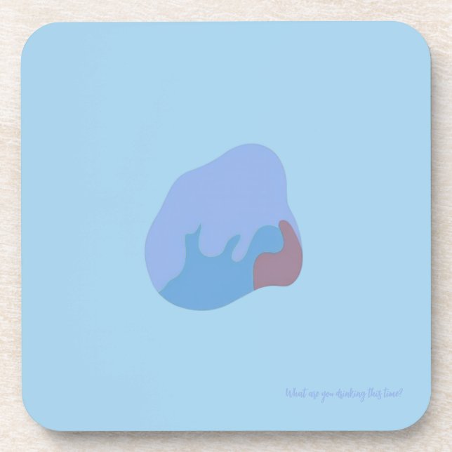 Porta-copo Abstract Shape Coaster - Blue Toned (Frente)