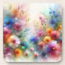 Porta-copo Abstract Watercolor Florals Coaster