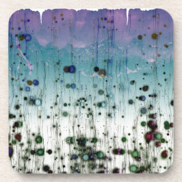 Porta-copo Abstrato Aqua Roxo e Preto