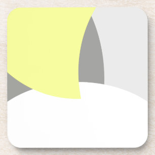 Porta-copo Abstrato Art Yellow Cinza White