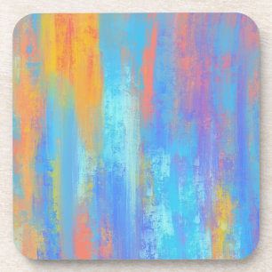 Porta-copo Abstrato Azul e Laranja