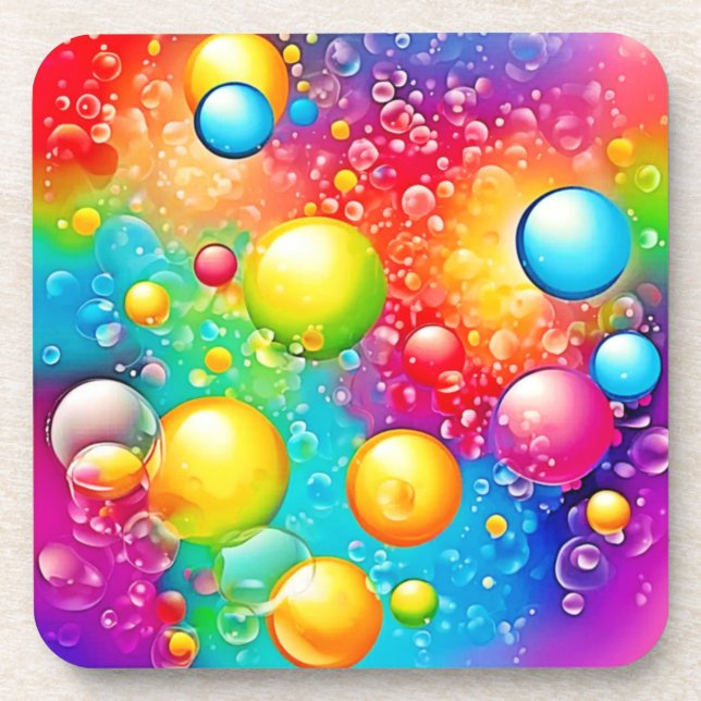 Porta-copo Abstrato Bubble Art (Frente)
