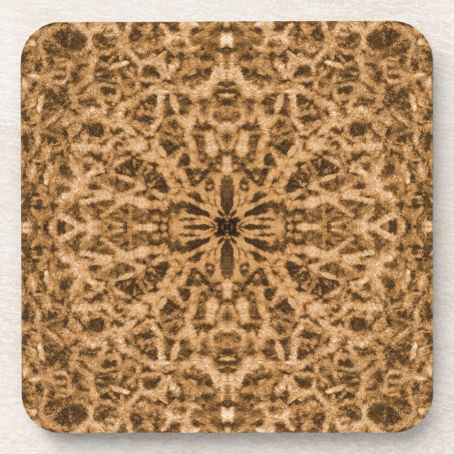 Porta-copo Abstrato caleidoscópio com pelo (Frente)