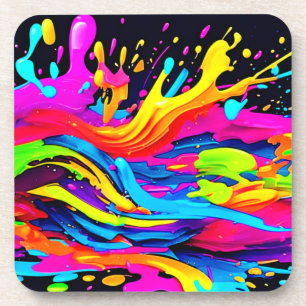Porta-copo Abstrato Color Burst Art