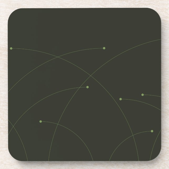 Porta-copo Abstrato da natureza verde, simples, elegante e mo (Frente)