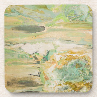 Porta-copo Abstrato de arte suave verde