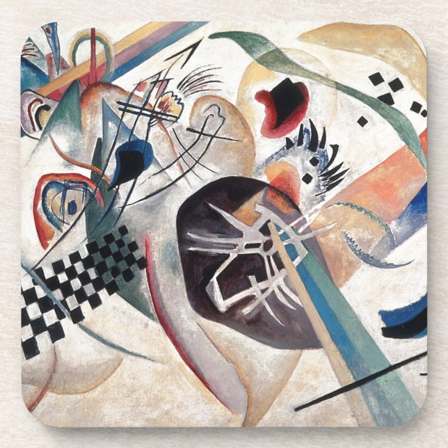 Porta-copo Abstrato de composição Kandinsky (Frente)