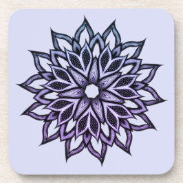 Porta-copo Abstrato de Flor Roxo Mandala