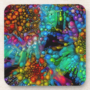 Porta-copo Abstrato de Queimaduras Psicodélicas