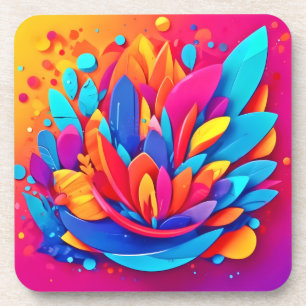 Porta-copo Abstrato Floral Burst