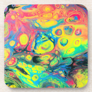 Porta-copo Abstrato fluido acrílico selvagem da arte