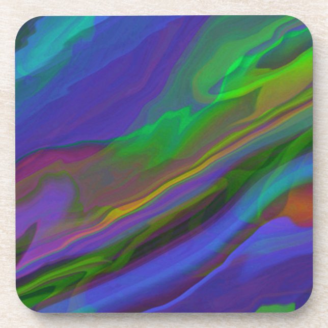 Porta-copo Abstrato Marble - Exemplo Colorido (Frente)