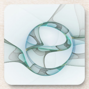 Porta-copo Abstrato moderna Cinza azul-turquesa