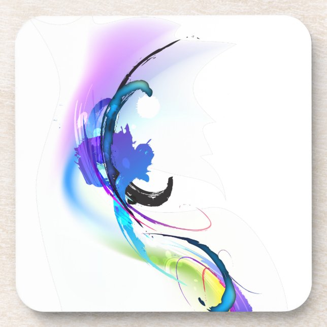 Porta-copo Abstrato Morning Glory Paint Splatters (Frente)