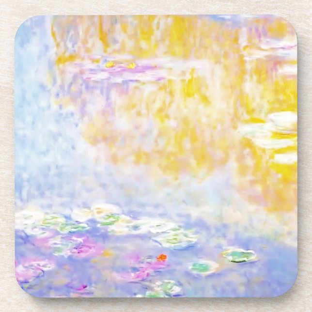 Porta-copo abstrato, nenúfares de Monet 7 (Frente)