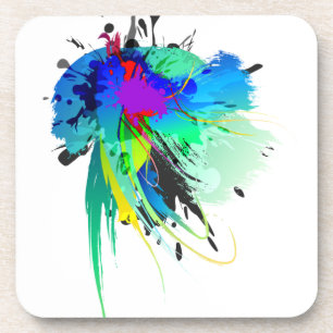 Porta-copo Abstrato Paint Splatters