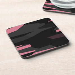 Porta-copo abstrato rosa e preto